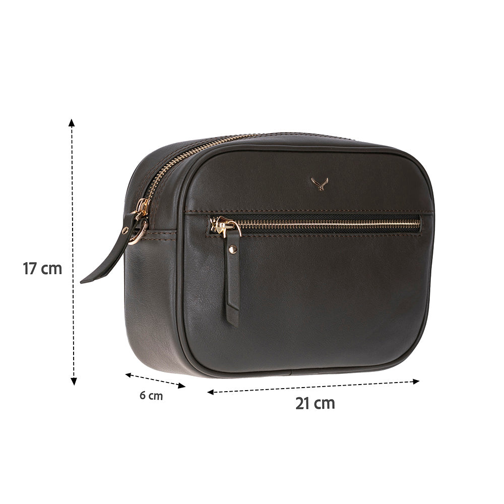 Smaragdgrüne Leder-Damentasche