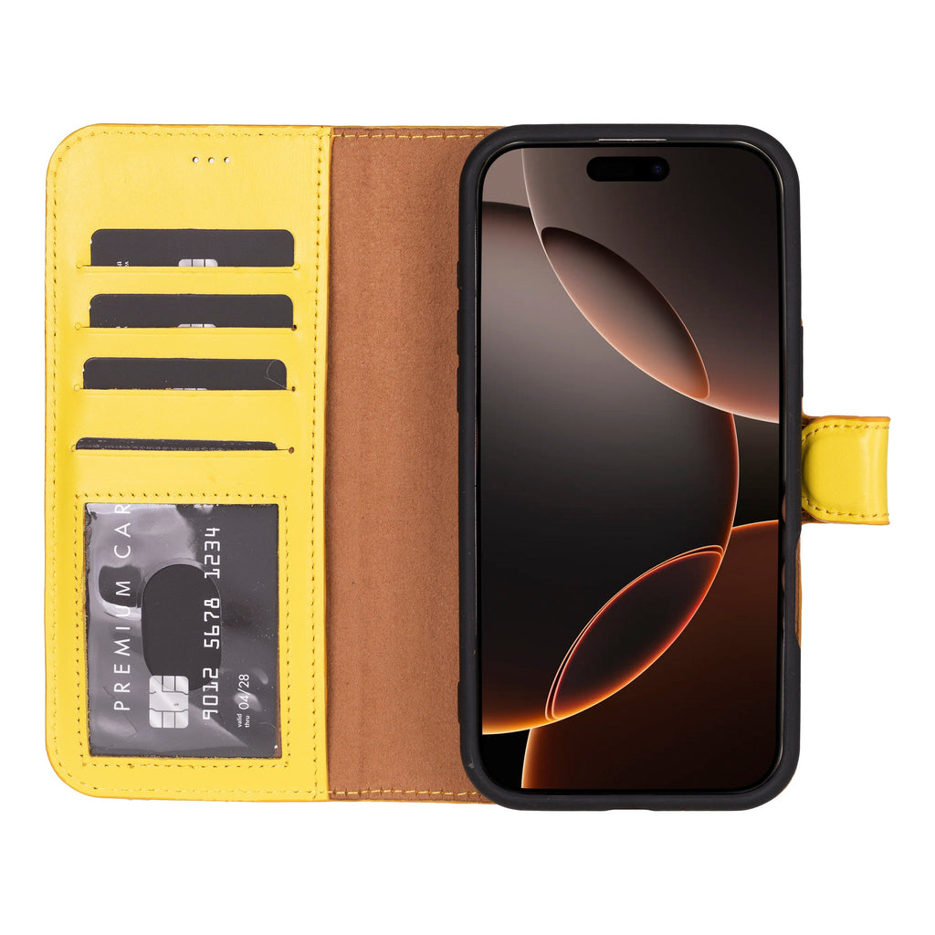 Genuine Leather Detachable  iphone 16 Case