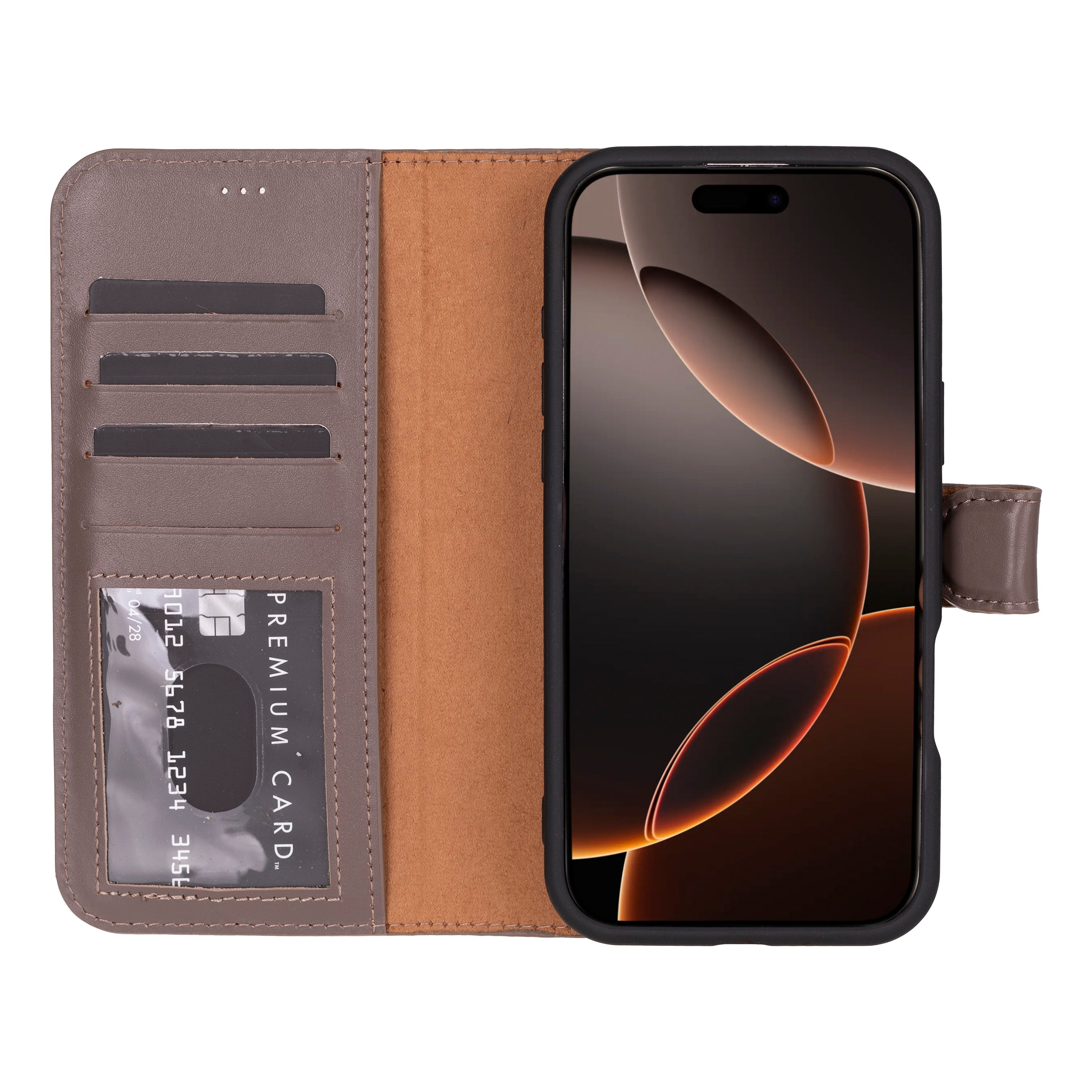 Genuine Leather Detachable  iphone 16 Case