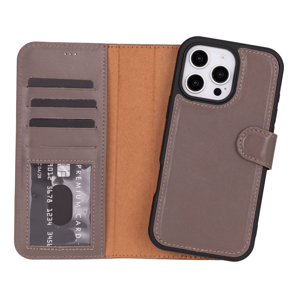 Genuine Leather Detachable  iphone 16 Case