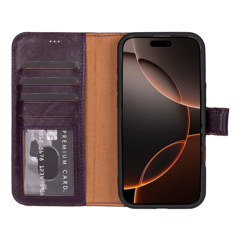 Genuine Leather Detachable  iphone 16 Case