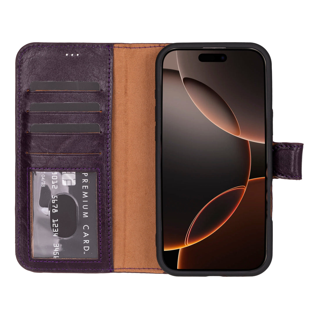 Genuine Leather Detachable  iphone 16 Case
