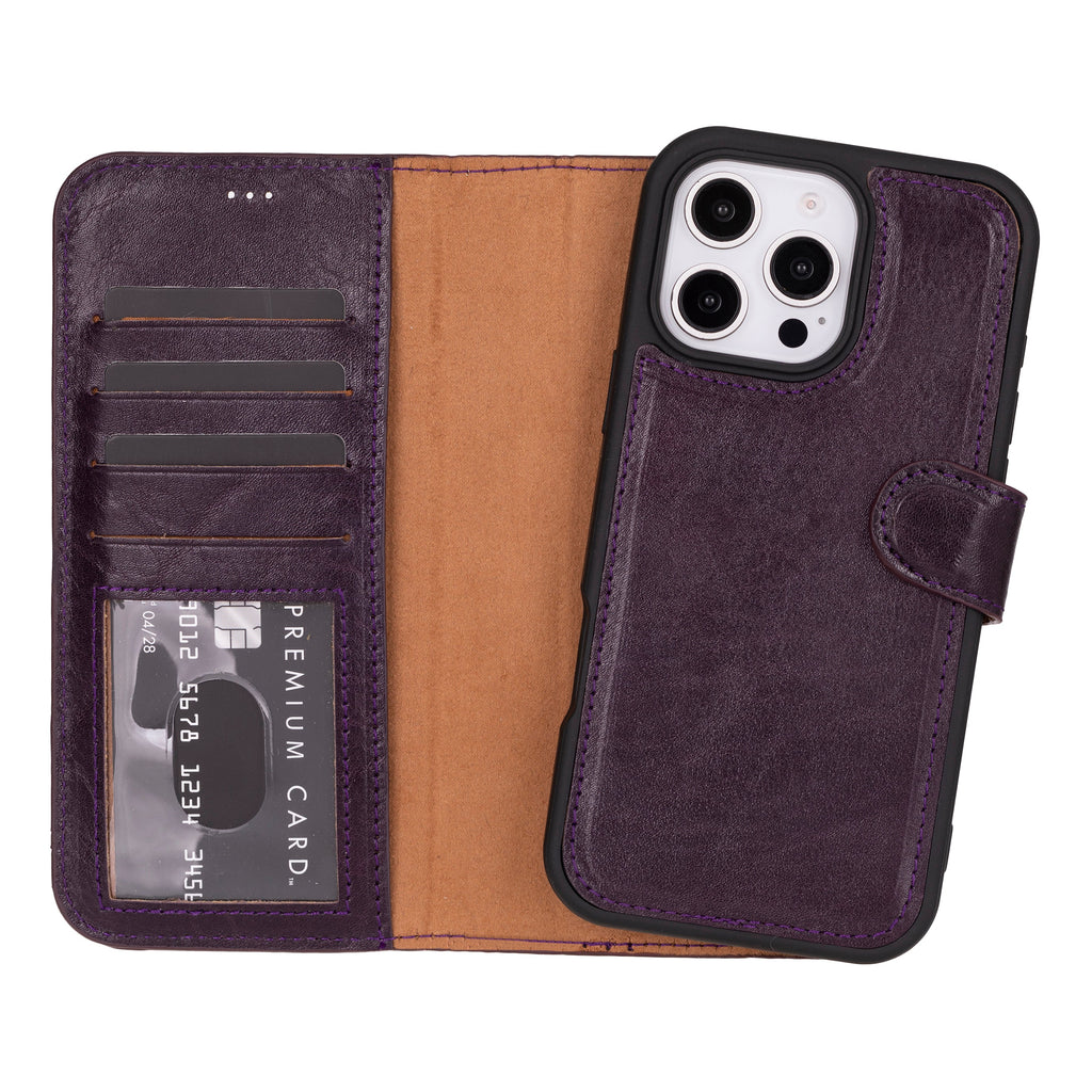 Genuine Leather Detachable  iphone 16 Case