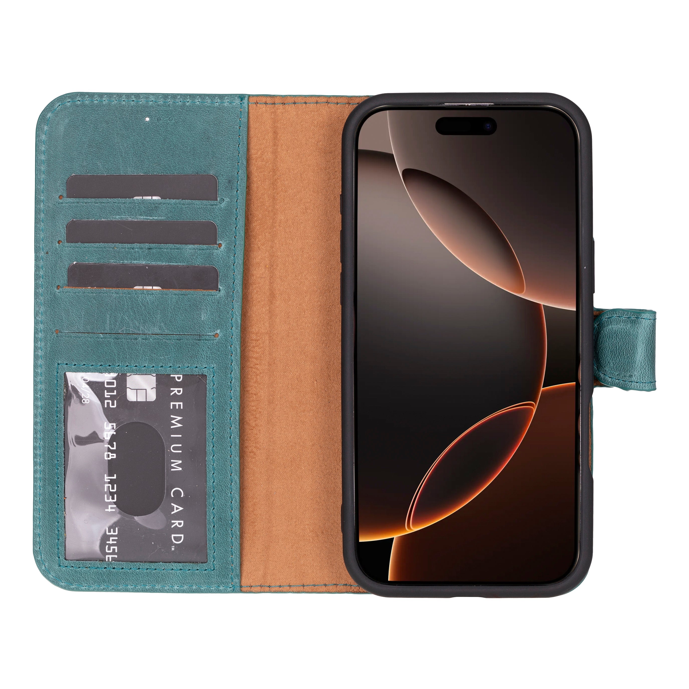 Genuine Leather Detachable  iphone 16 Case