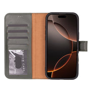 Genuine Leather Detachable  iphone 16 Case