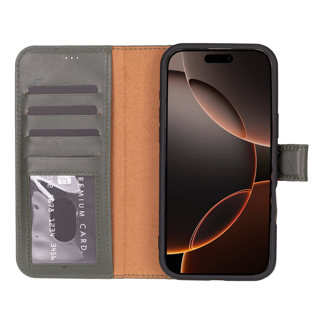 Genuine Leather Detachable  iphone 16 Case