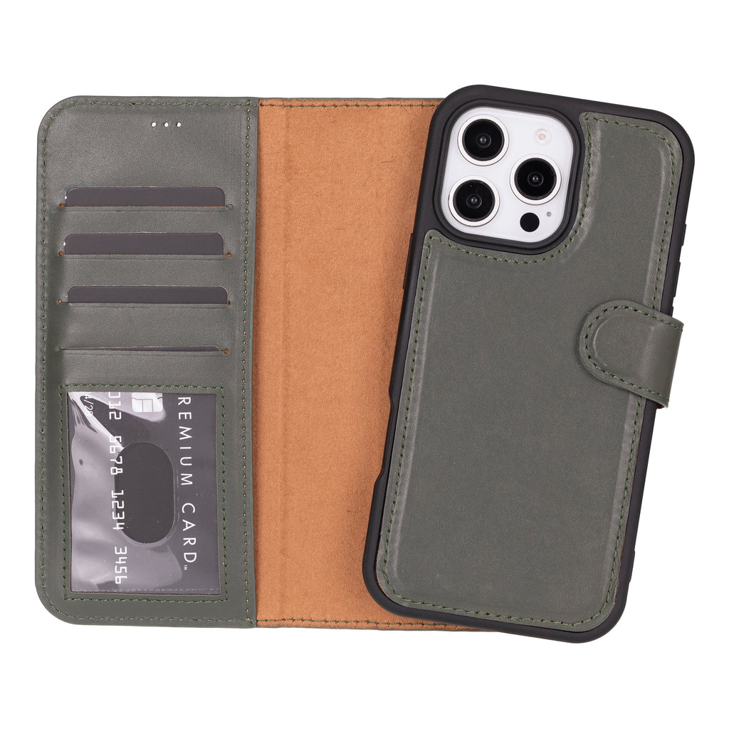 Genuine Leather Detachable  iphone 16 Case