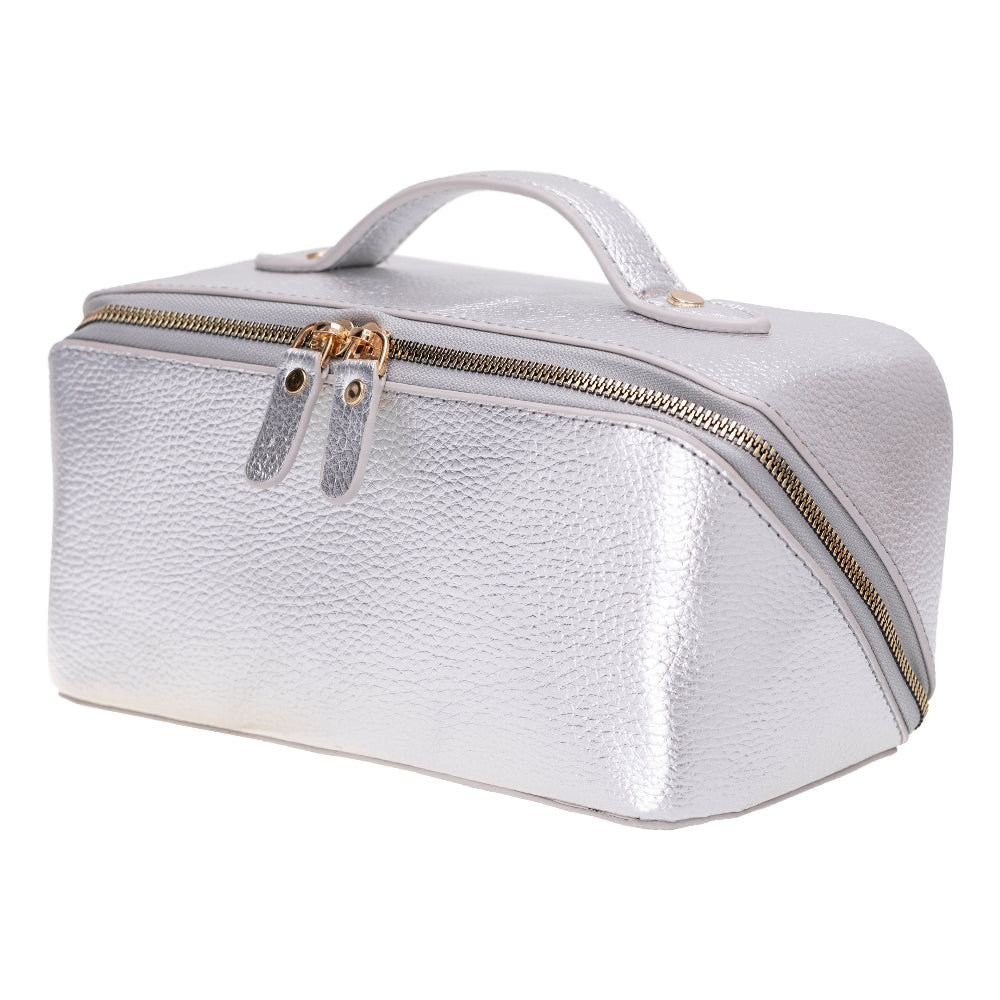 Ella Genuine Leather Cosmetic Bag - Luxury Toiletry Bag for Women & Men