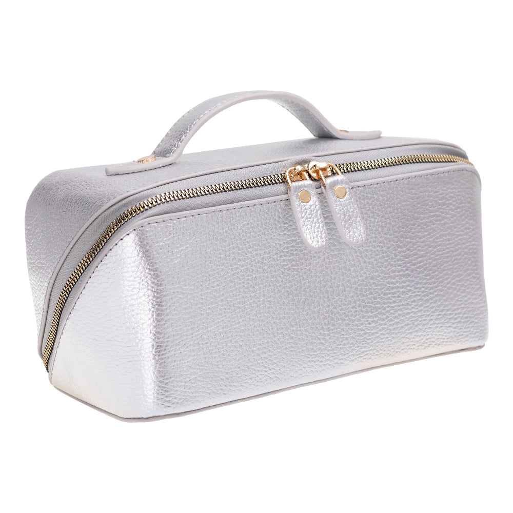 Ella Genuine Leather Cosmetic Bag - Luxury Toiletry Bag for Women & Men