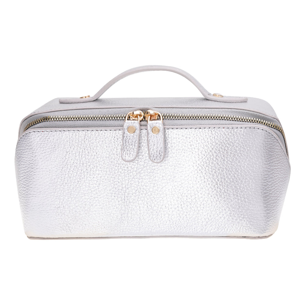 Ella Genuine Leather Cosmetic Bag - Luxury Toiletry Bag for Women & Men