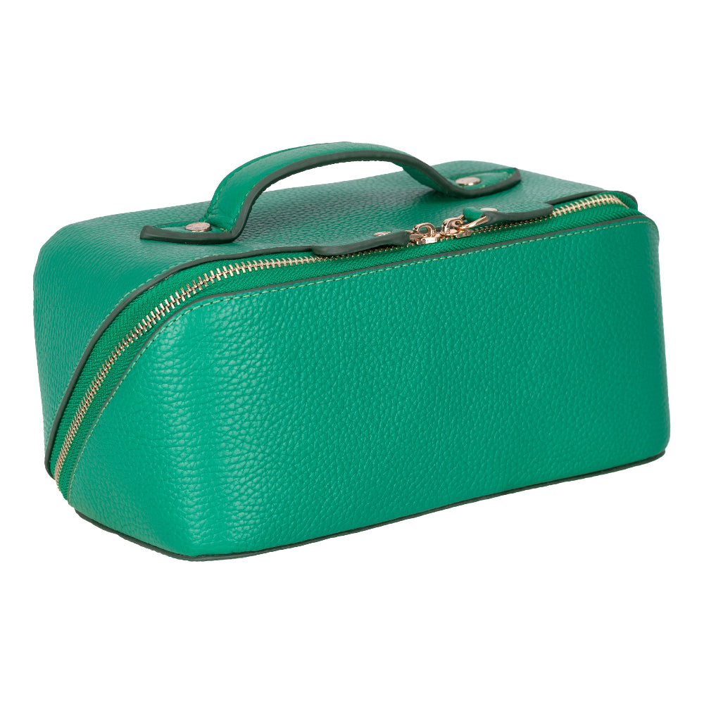Ella Genuine Leather Cosmetic Bag - Luxury Toiletry Bag for Women & Men