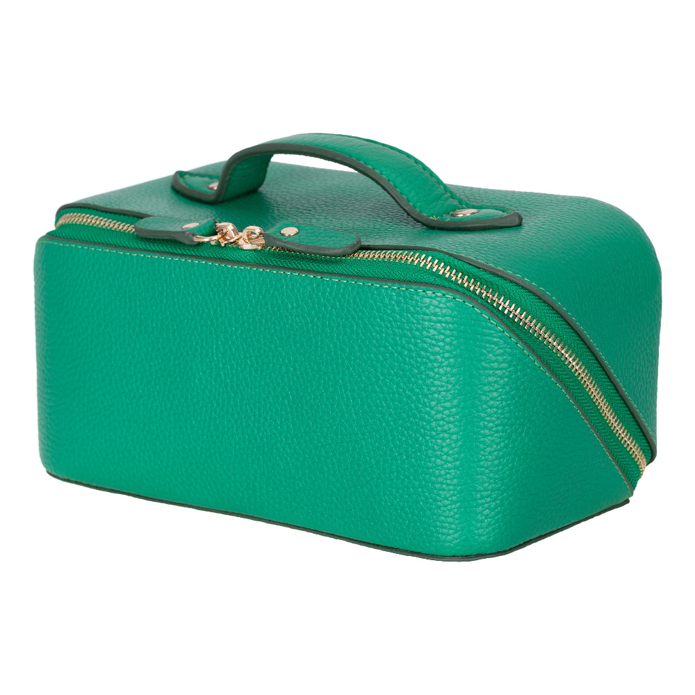 Ella Genuine Leather Cosmetic Bag - Luxury Toiletry Bag for Women & Men