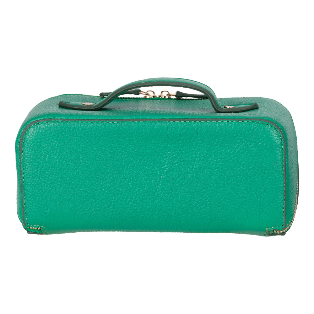 Ella Genuine Leather Cosmetic Bag - Luxury Toiletry Bag for Women & Men