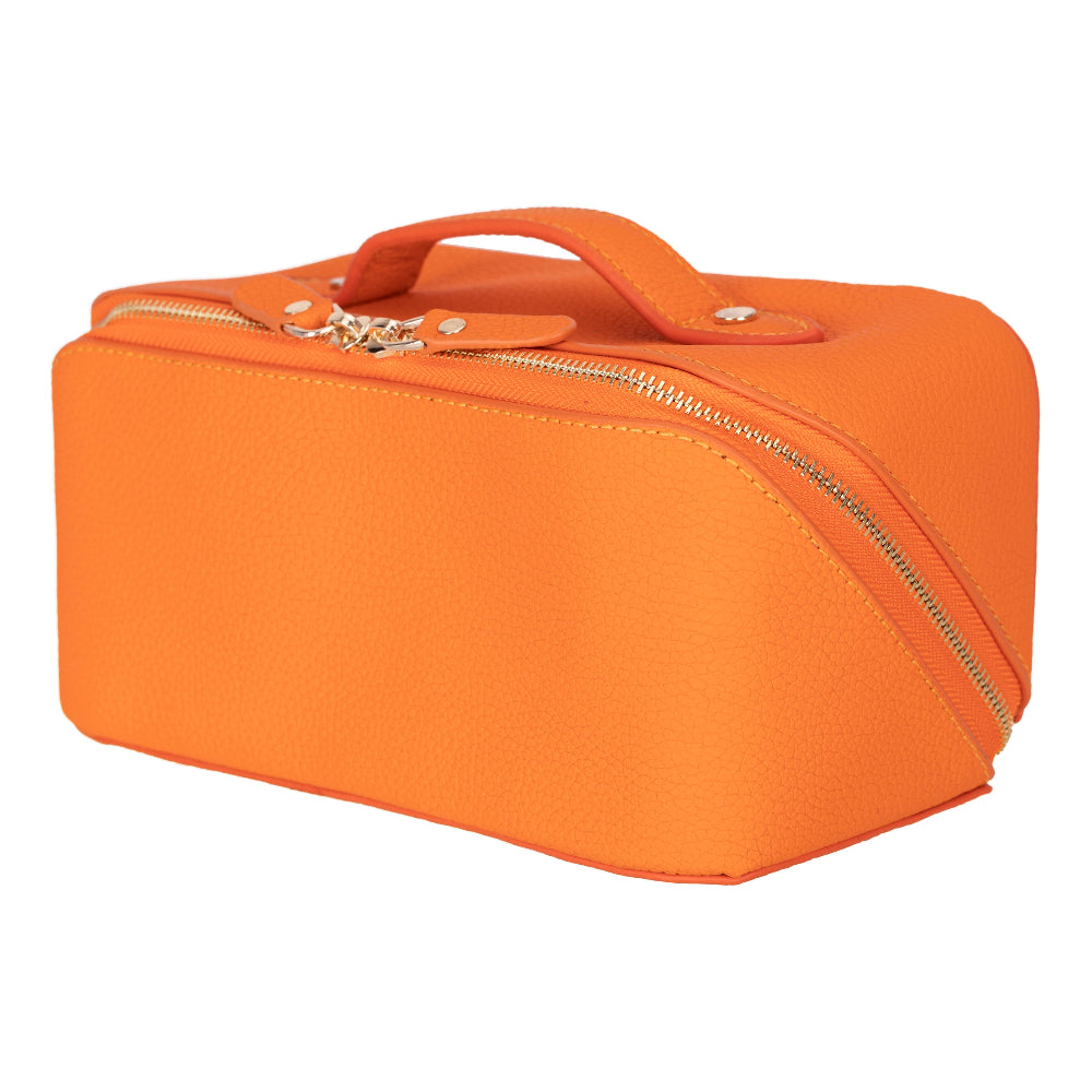 Ella Genuine Leather Cosmetic Bag - Luxury Toiletry Bag for Women & Men