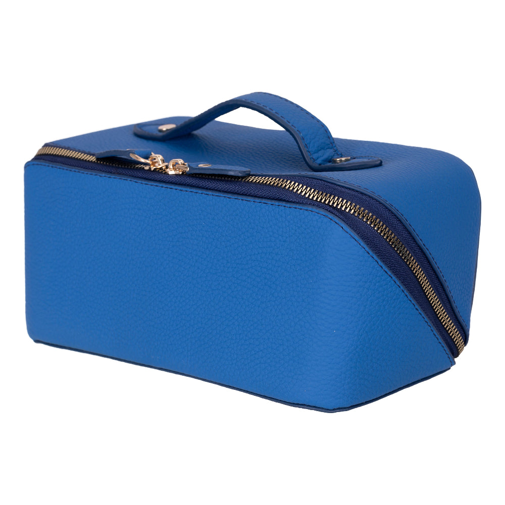 Ella Genuine Leather Cosmetic Bag - Luxury Toiletry Bag for Women & Men