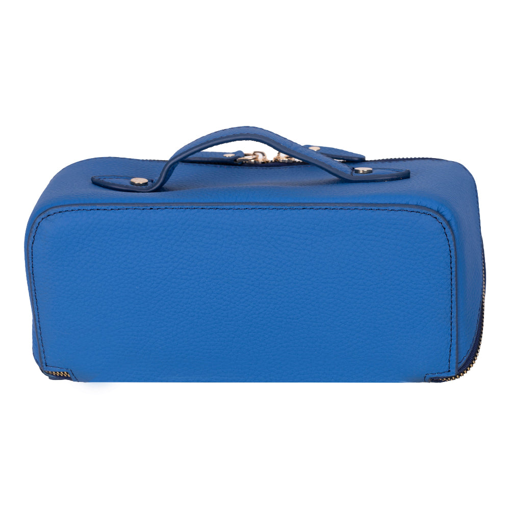 Ella Genuine Leather Cosmetic Bag - Luxury Toiletry Bag for Women & Men