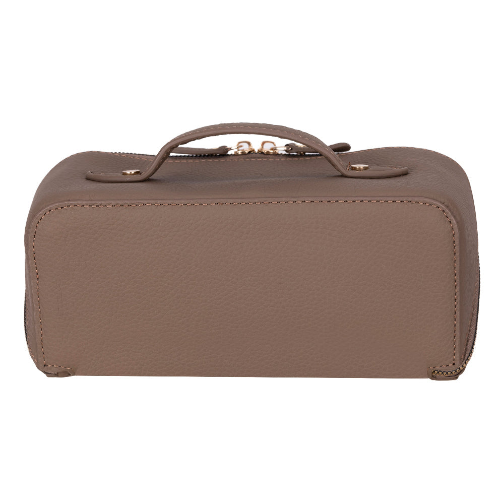Ella Genuine Leather Cosmetic Bag - Luxury Toiletry Bag for Women & Men