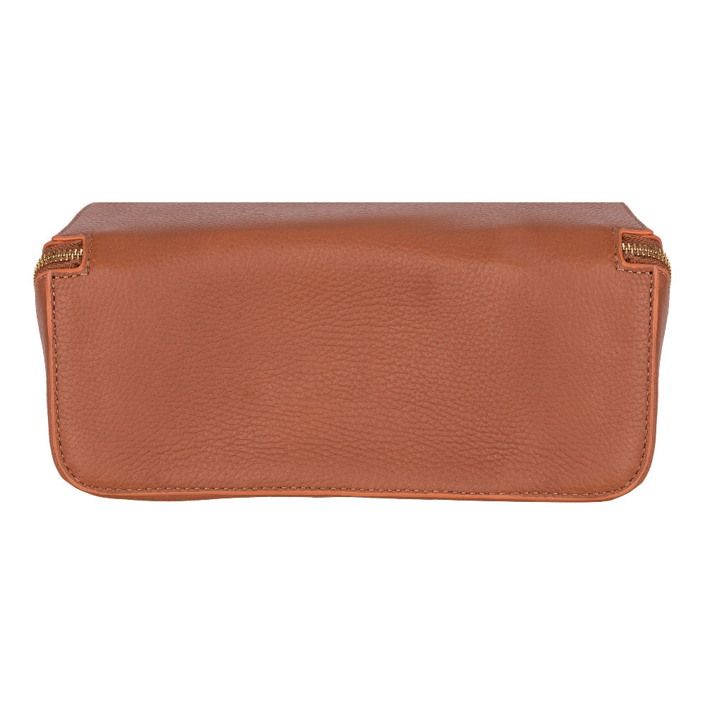 Ella Genuine Leather Cosmetic Bag - Luxury Toiletry Bag for Women & Men