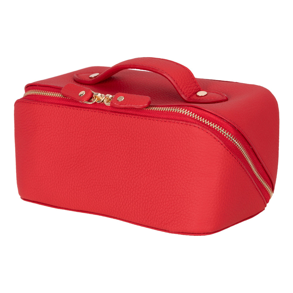 Ella Genuine Leather Cosmetic Bag - Luxury Toiletry Bag for Women & Men