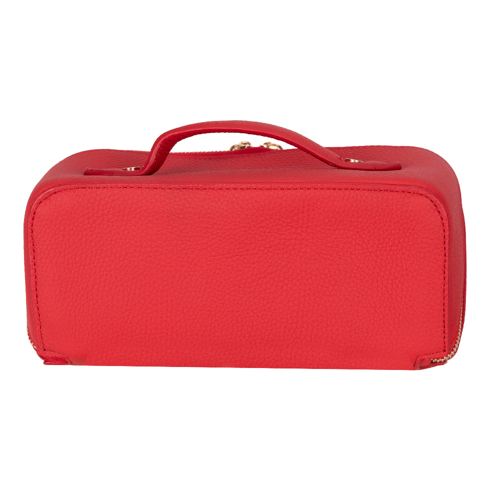 Ella Genuine Leather Cosmetic Bag - Luxury Toiletry Bag for Women & Men