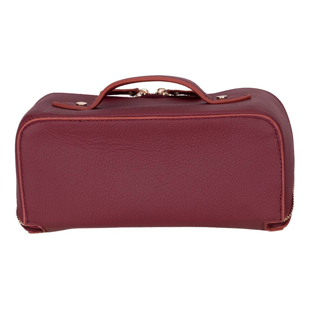 Ella Genuine Leather Cosmetic Bag - Luxury Toiletry Bag for Women & Men