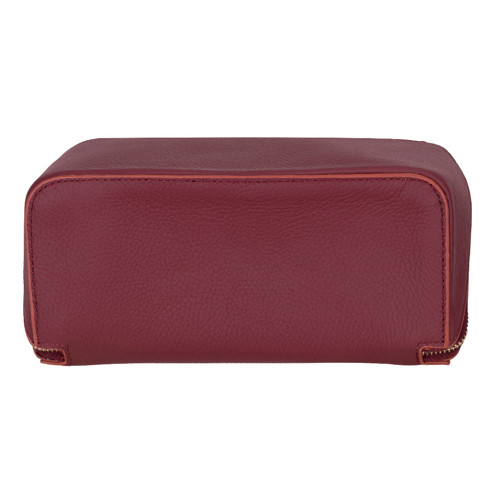 Ella Genuine Leather Cosmetic Bag - Luxury Toiletry Bag for Women & Men