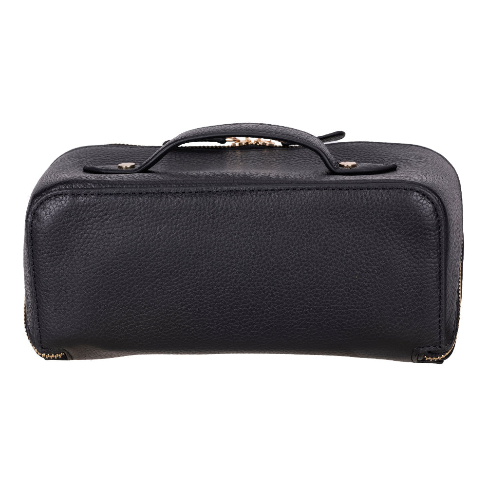 Ella Genuine Leather Cosmetic Bag - Luxury Toiletry Bag for Women & Men