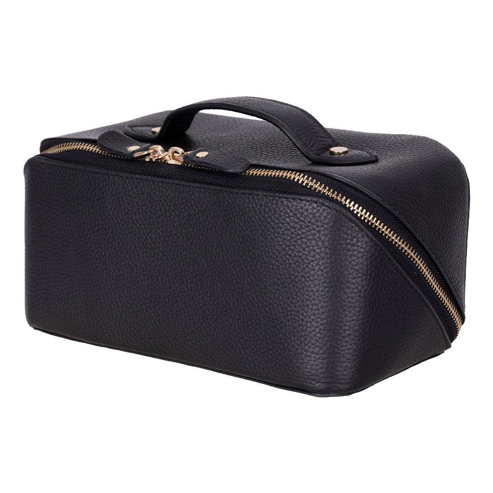 Ella Genuine Leather Cosmetic Bag - Luxury Toiletry Bag for Women & Men