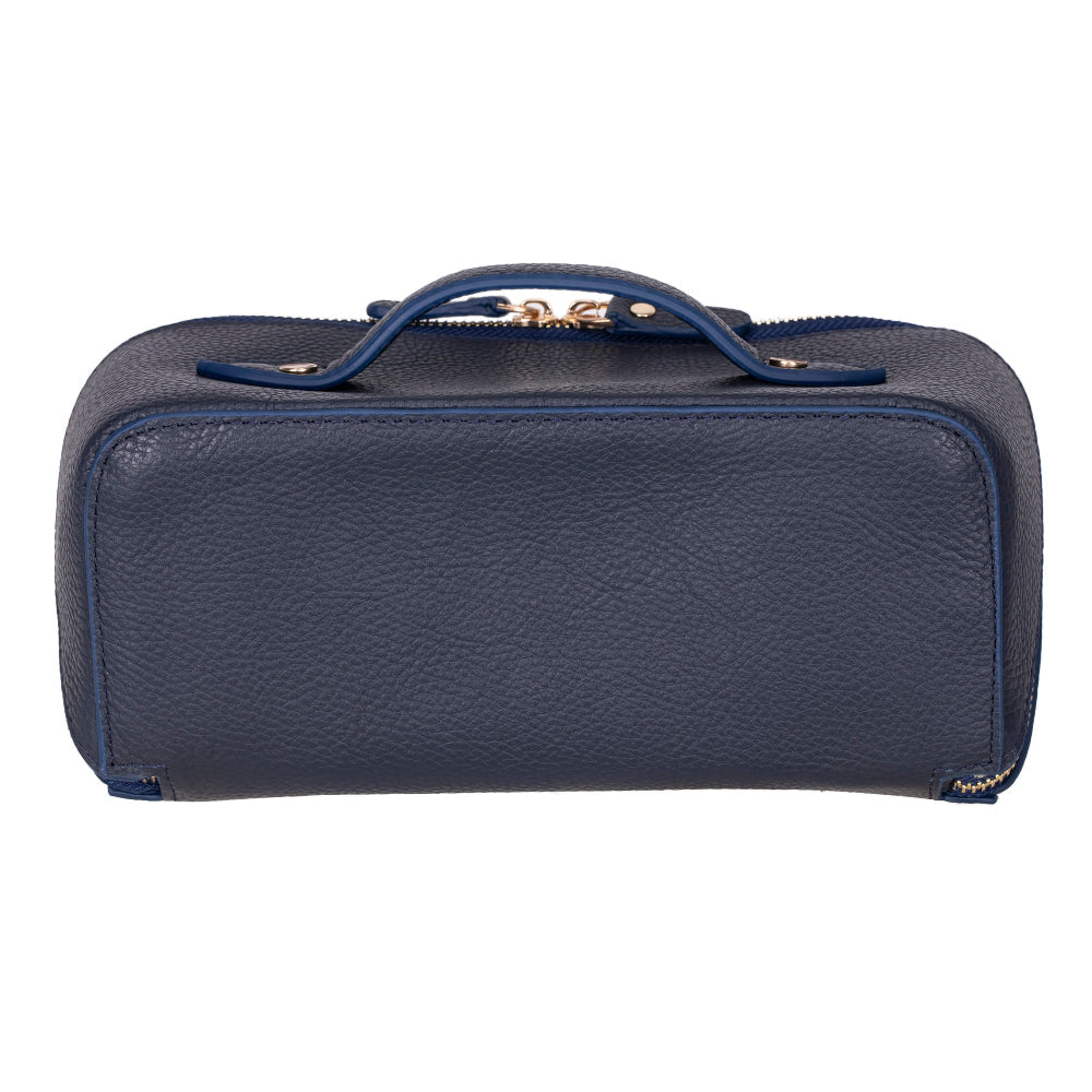 Ella Genuine Leather Cosmetic Bag - Luxury Toiletry Bag for Women & Men
