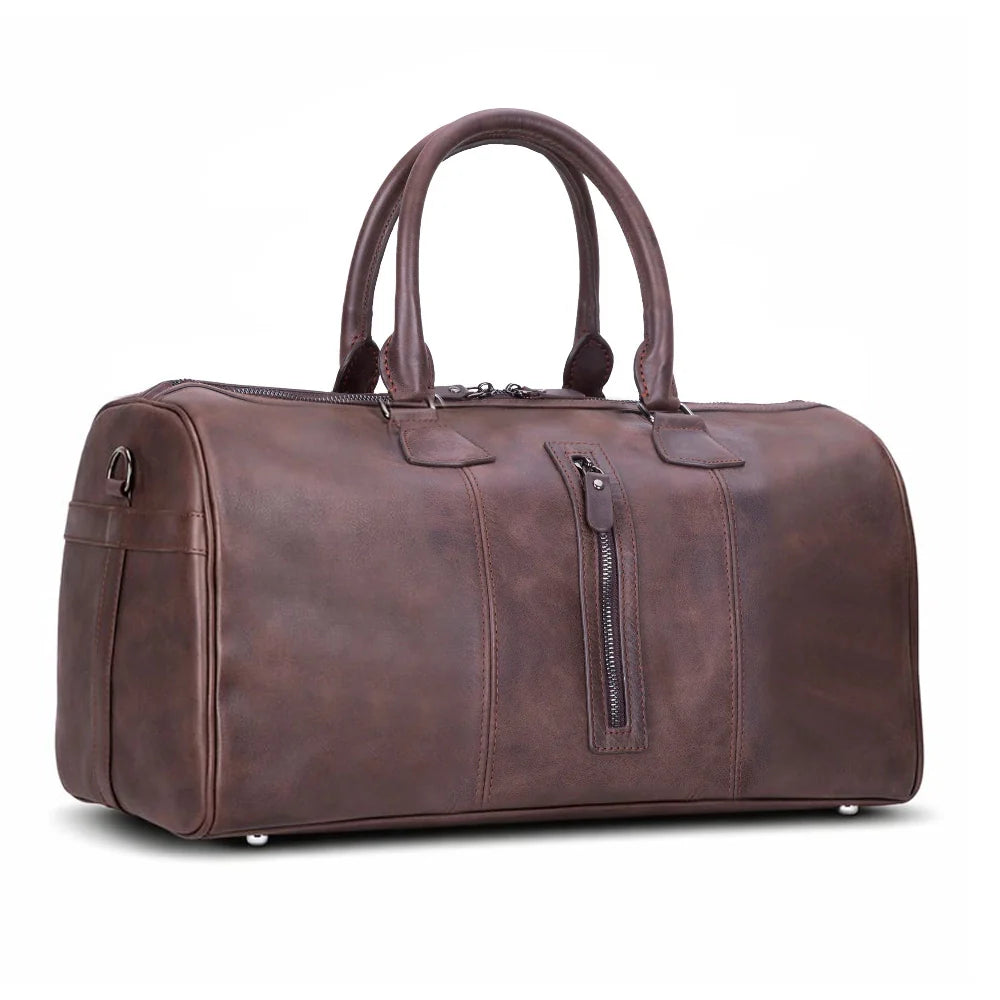 Dolly Handcrafted Leather Duffle Bag | Full Grain Leather Weekender Travel Bag