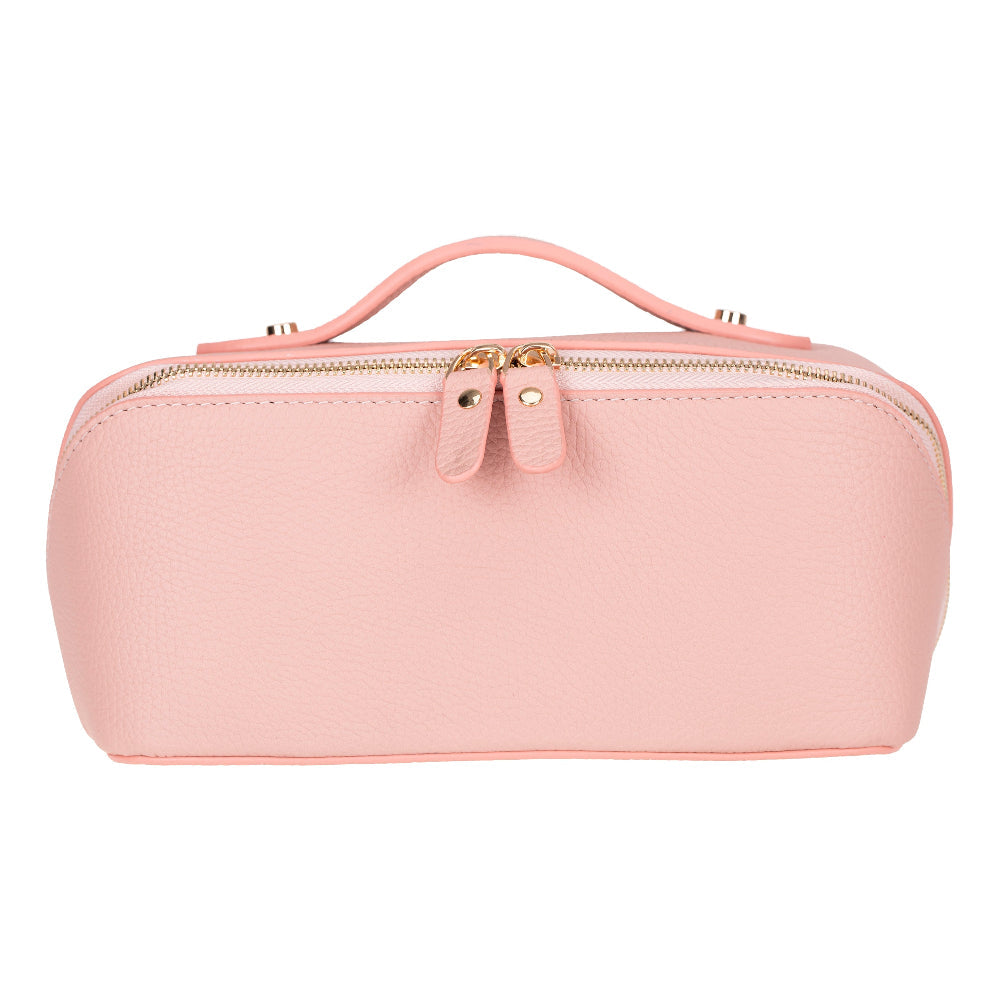 Ella Genuine Leather Cosmetic Bag - Luxury Toiletry Bag for Women & Men