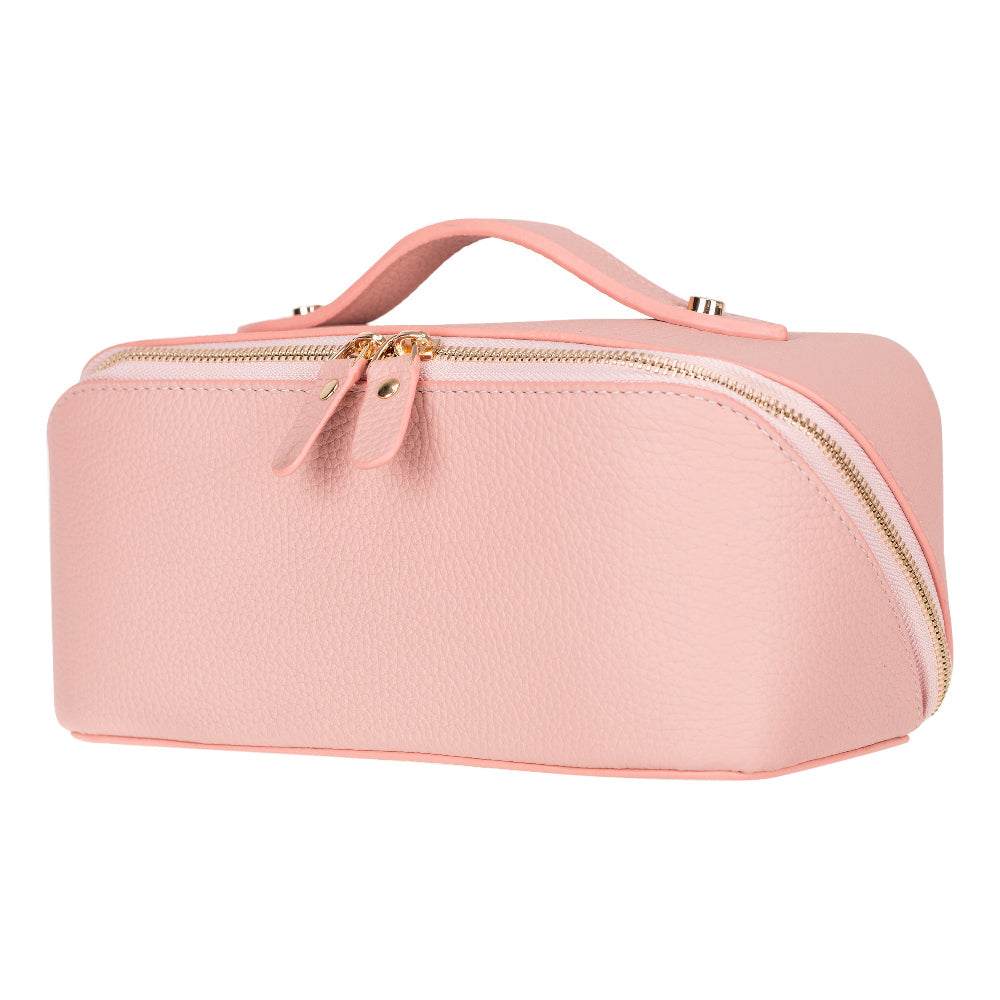 Ella Genuine Leather Cosmetic Bag - Luxury Toiletry Bag for Women & Men