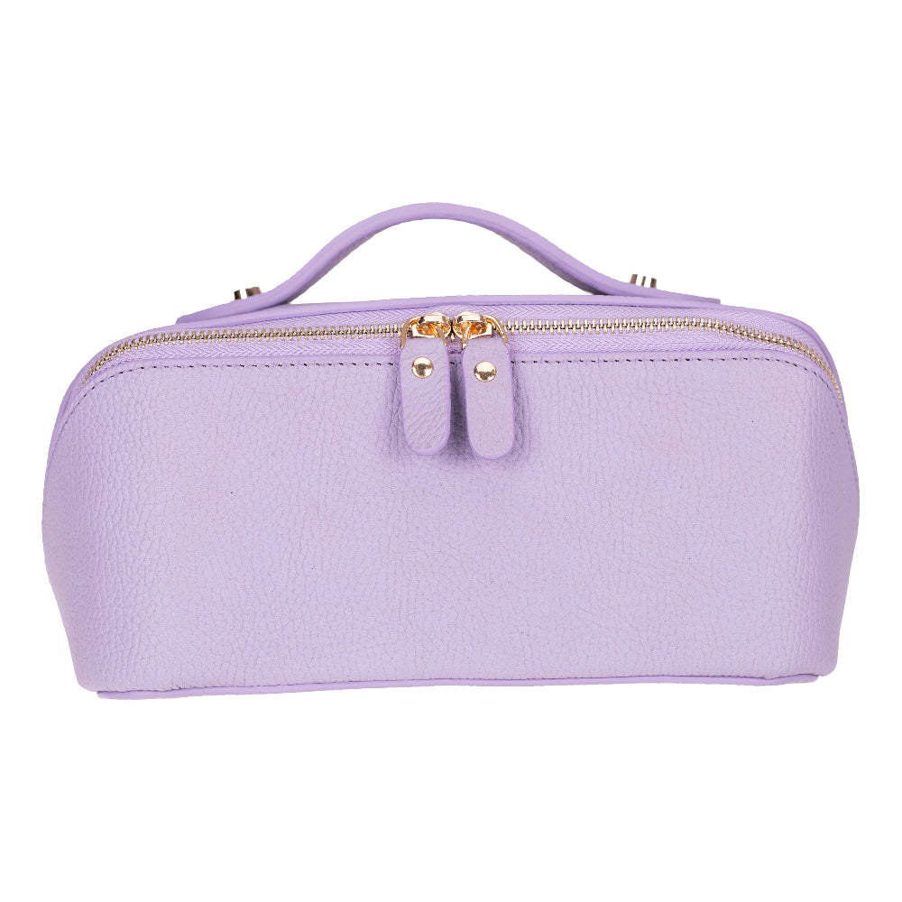 Ella Genuine Leather Cosmetic Bag - Luxury Toiletry Bag for Women & Men