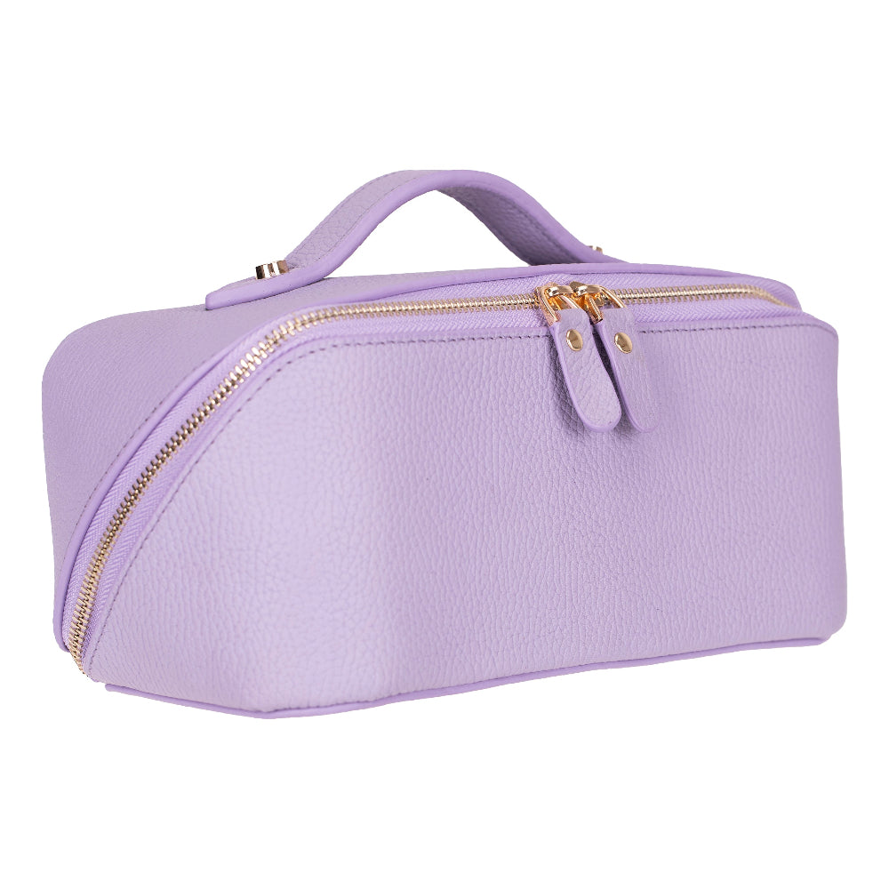Ella Genuine Leather Cosmetic Bag - Luxury Toiletry Bag for Women & Men