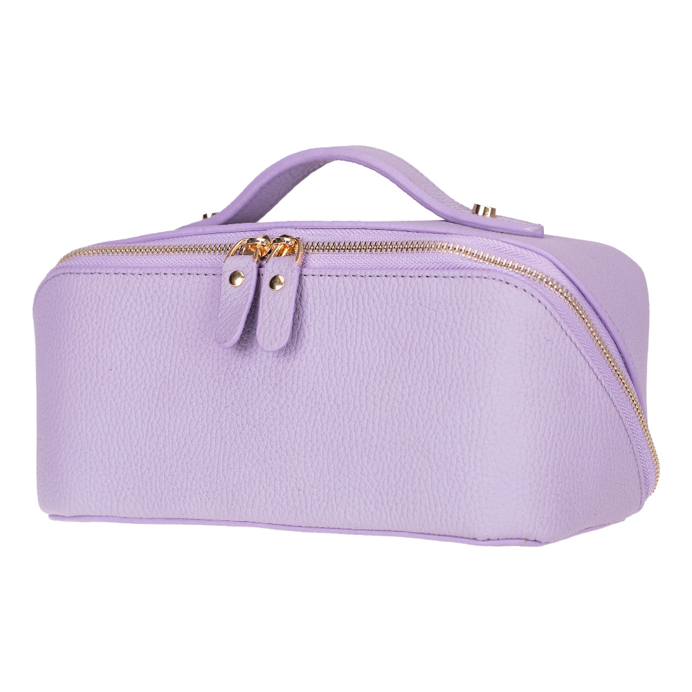 Ella Genuine Leather Cosmetic Bag - Luxury Toiletry Bag for Women & Men