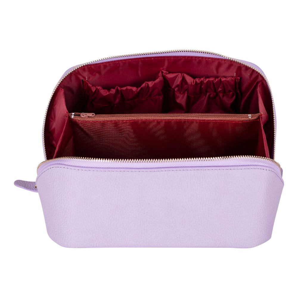 Ella Genuine Leather Cosmetic Bag - Luxury Toiletry Bag for Women & Men