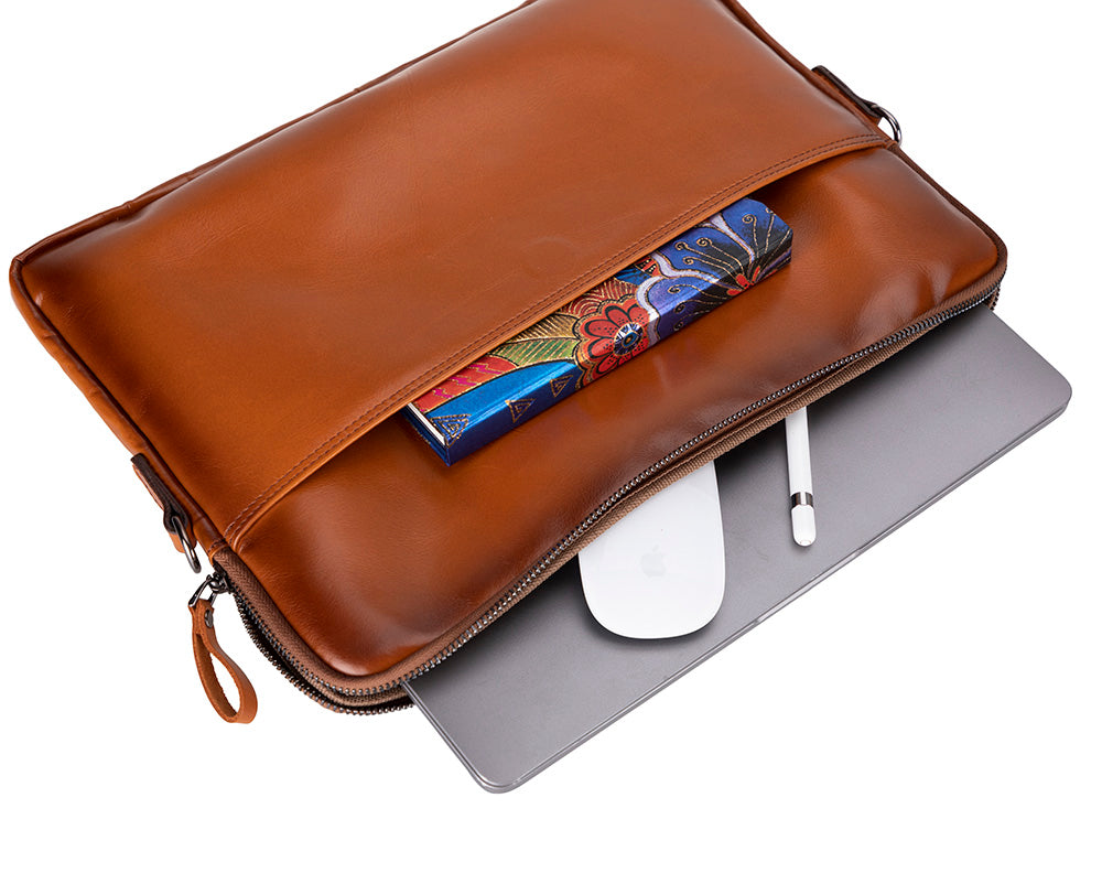 Leeds Slim Leder-Laptop-/Tablet-Hülle