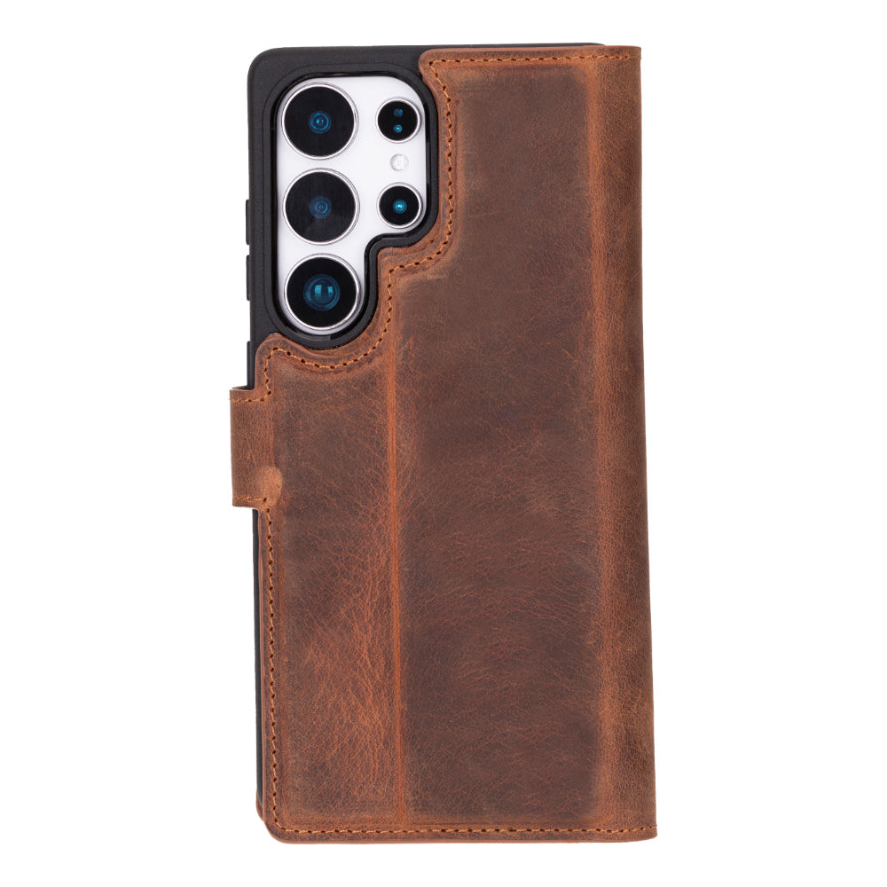Magische abnehmbare Leder-Brieftaschenhülle für Samsung Galaxy S25 Ultra