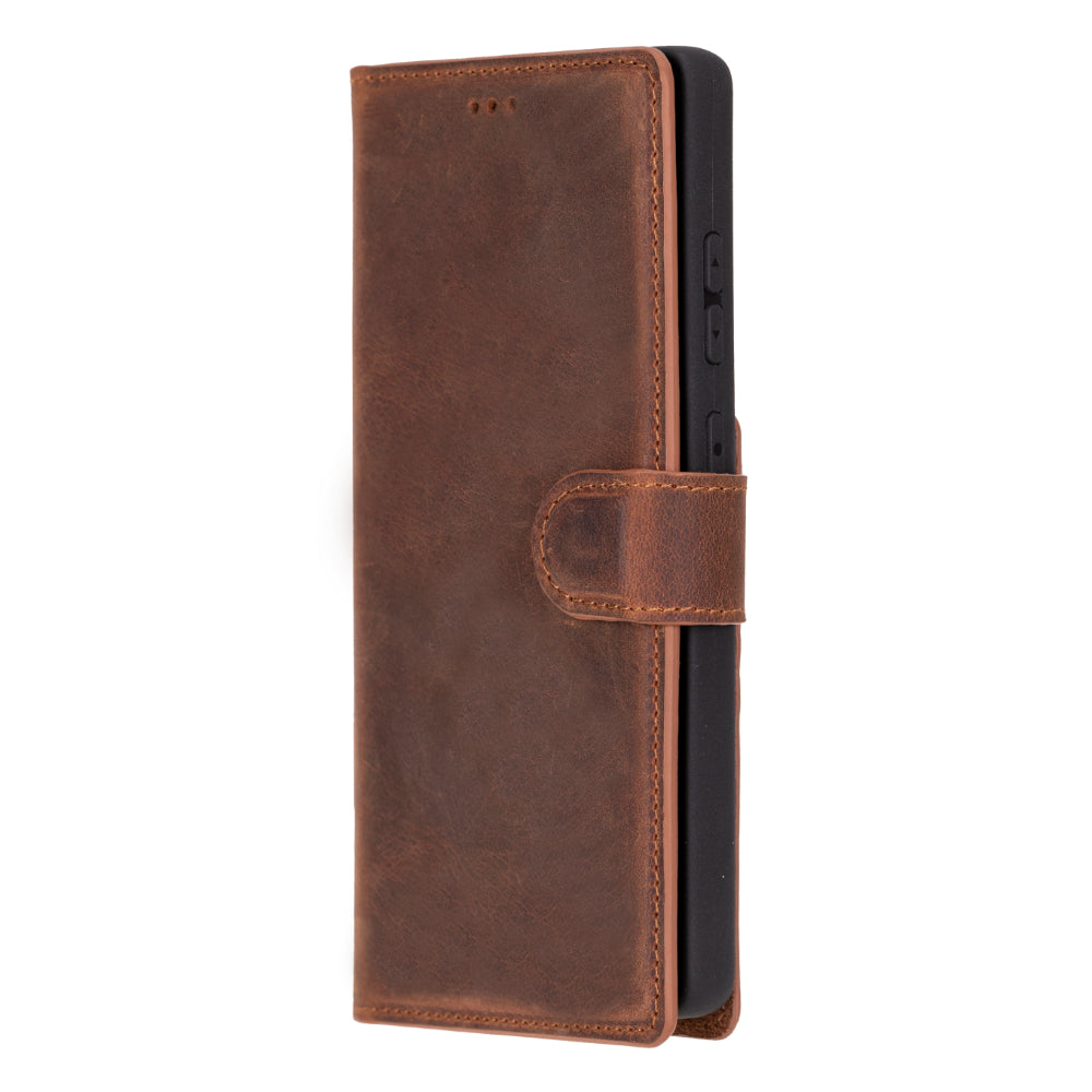 Magische abnehmbare Leder-Brieftaschenhülle für Samsung Galaxy S25 Ultra