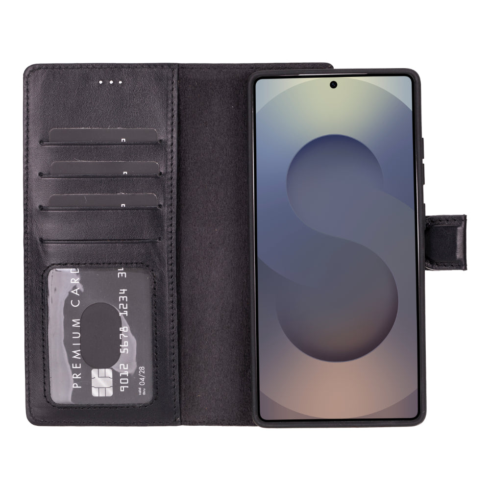 Magische abnehmbare Leder-Brieftaschenhülle für Samsung Galaxy S25 Ultra