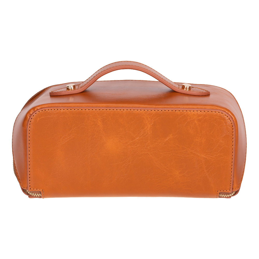 Ella Genuine Leather Cosmetic Bag - Luxury Toiletry Bag for Women & Men