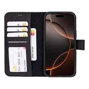 Liluri I Phone 16 Pro Detachable Leather Wallet Case