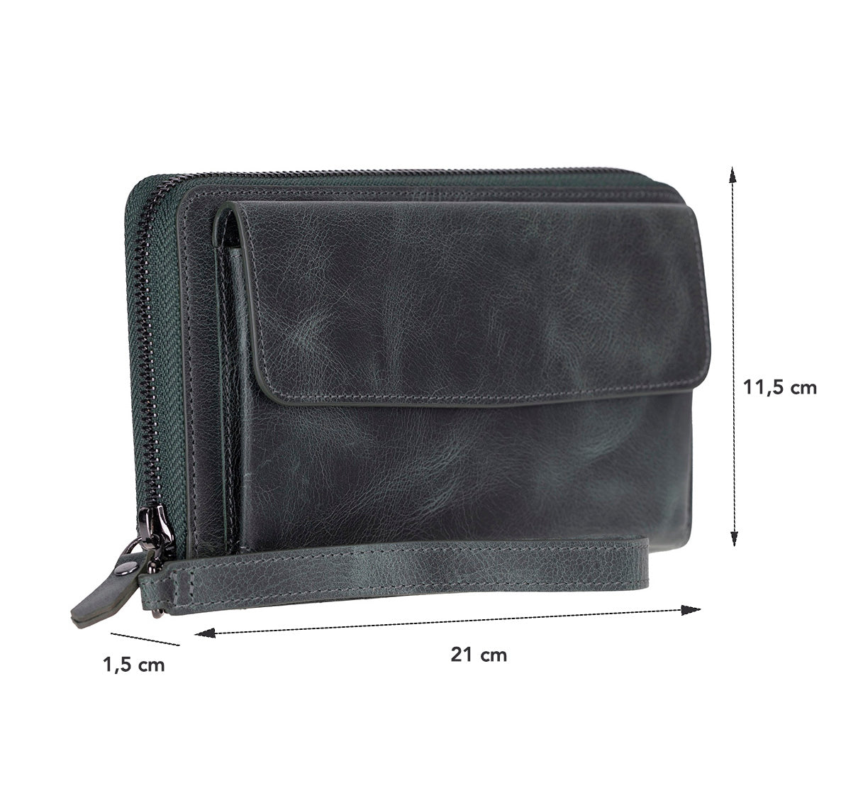 Aristo Genuine Leather Clutch Bag - Minimalist Wristlet Wallet & Pouch Bag