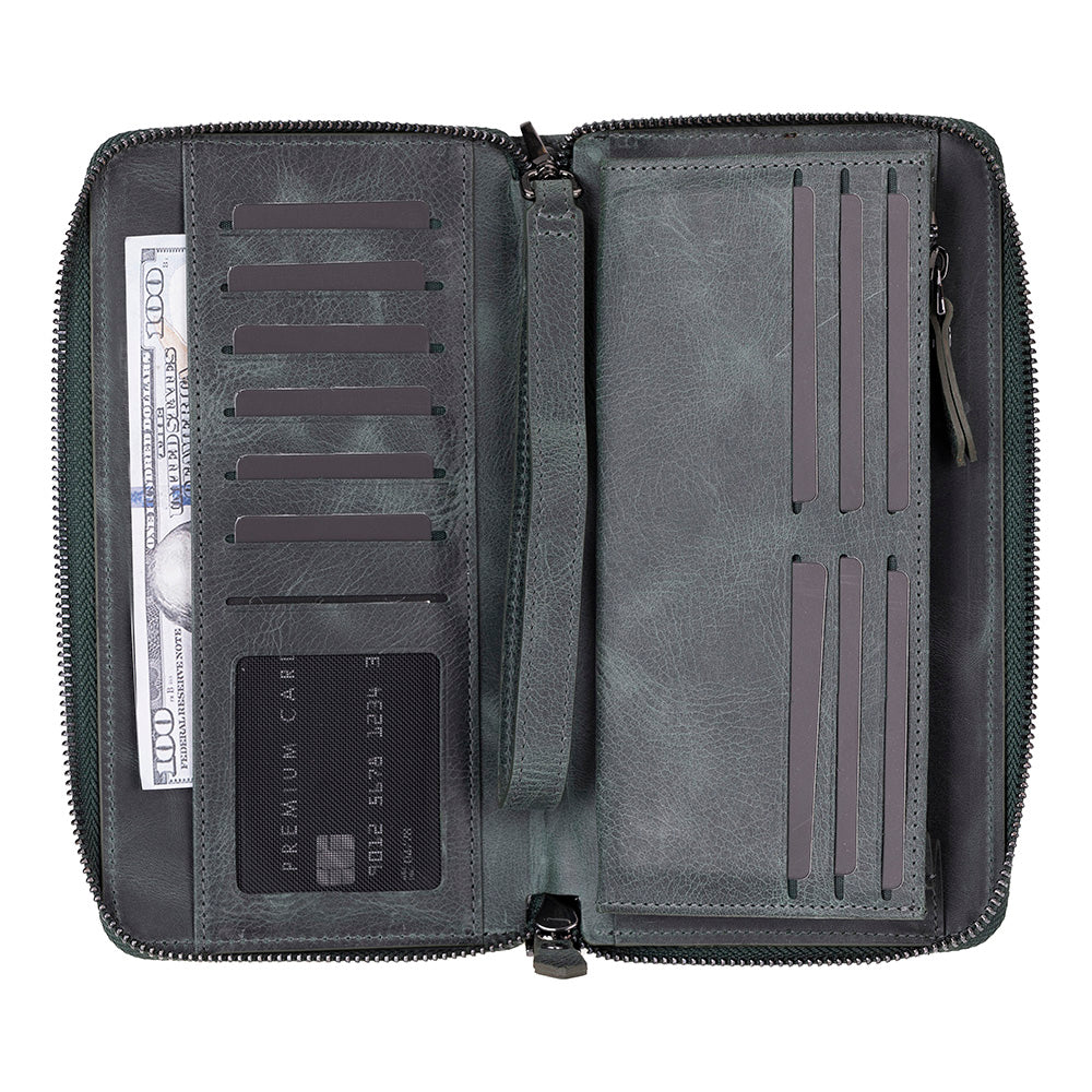 Aristo Genuine Leather Clutch Bag - Minimalist Wristlet Wallet & Pouch Bag