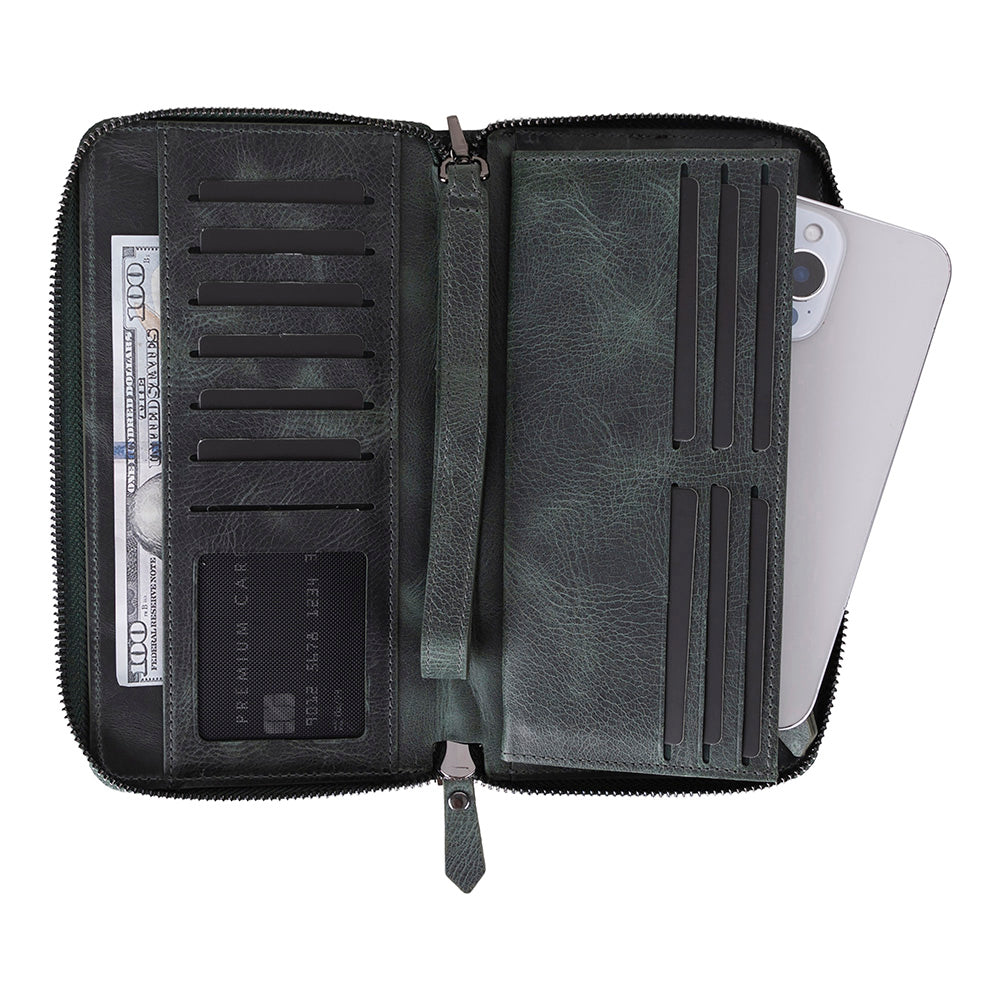 Aristo Genuine Leather Clutch Bag - Minimalist Wristlet Wallet & Pouch Bag