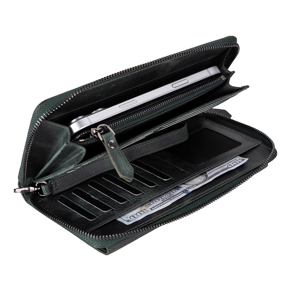 Aristo Genuine Leather Clutch Bag - Minimalist Wristlet Wallet & Pouch Bag