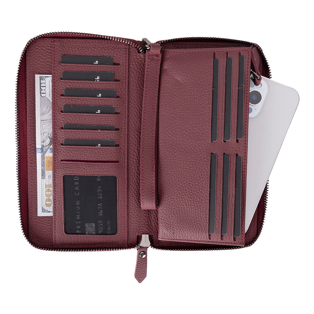 Aristo Genuine Leather Clutch Bag - Minimalist Wristlet Wallet & Pouch Bag