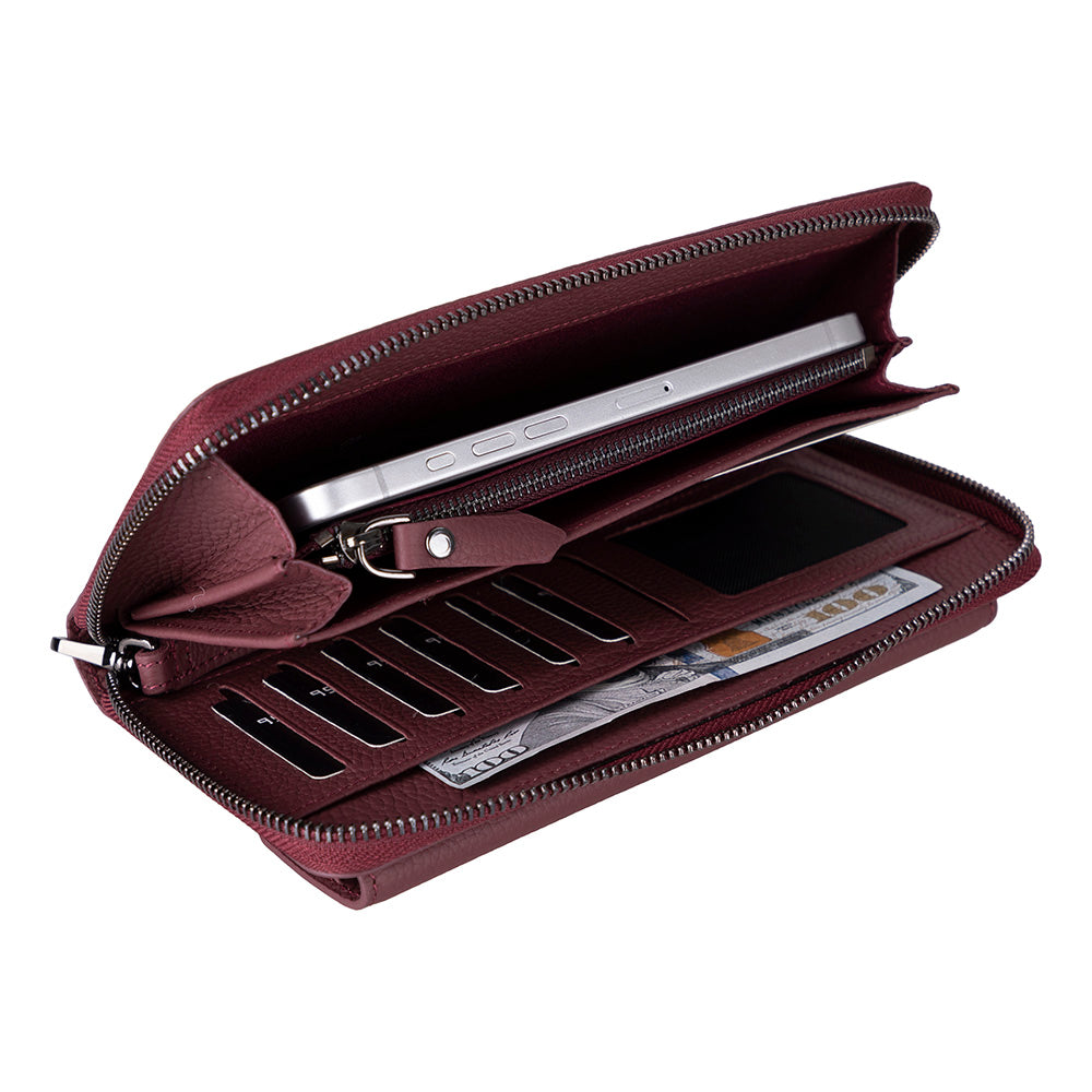 Aristo Genuine Leather Clutch Bag - Minimalist Wristlet Wallet & Pouch Bag