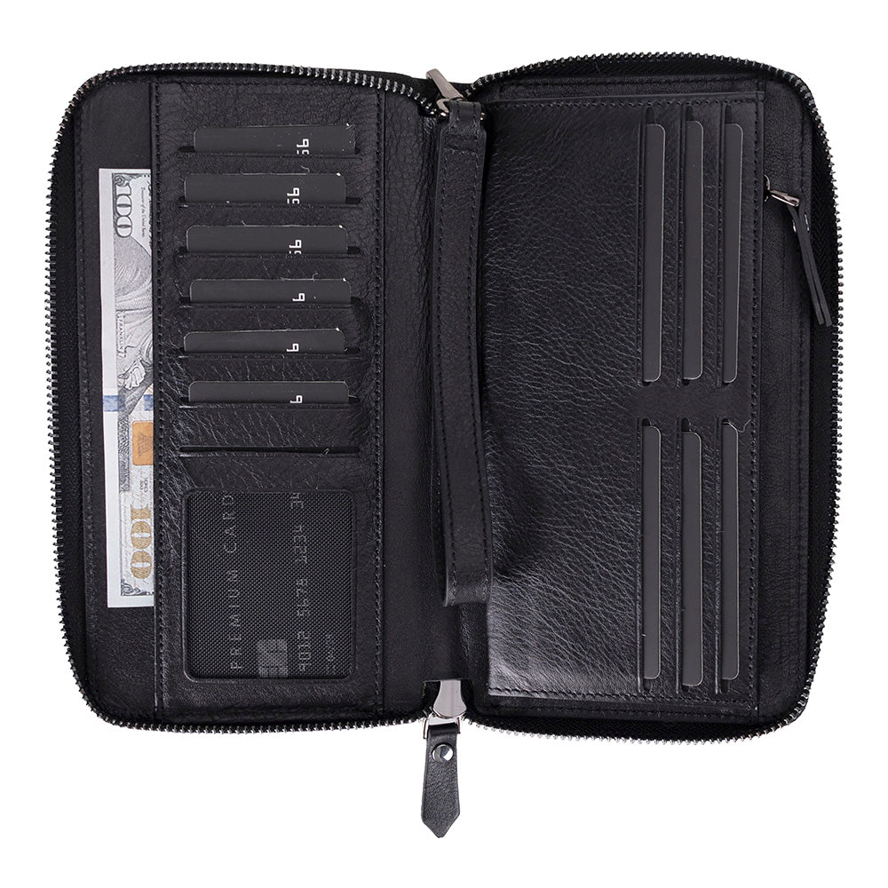 Aristo Genuine Leather Clutch Bag - Minimalist Wristlet Wallet & Pouch Bag