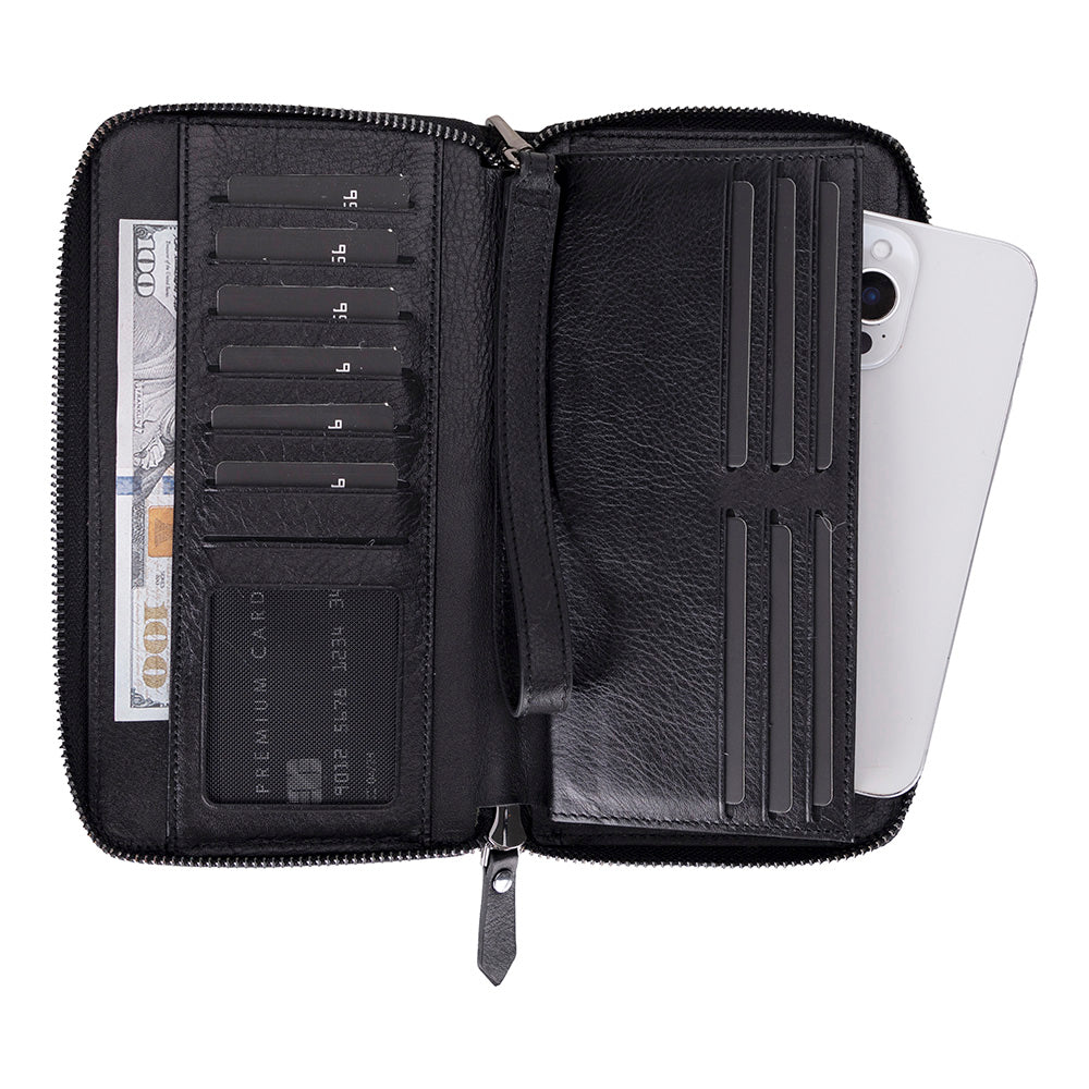 Aristo Genuine Leather Clutch Bag - Minimalist Wristlet Wallet & Pouch Bag
